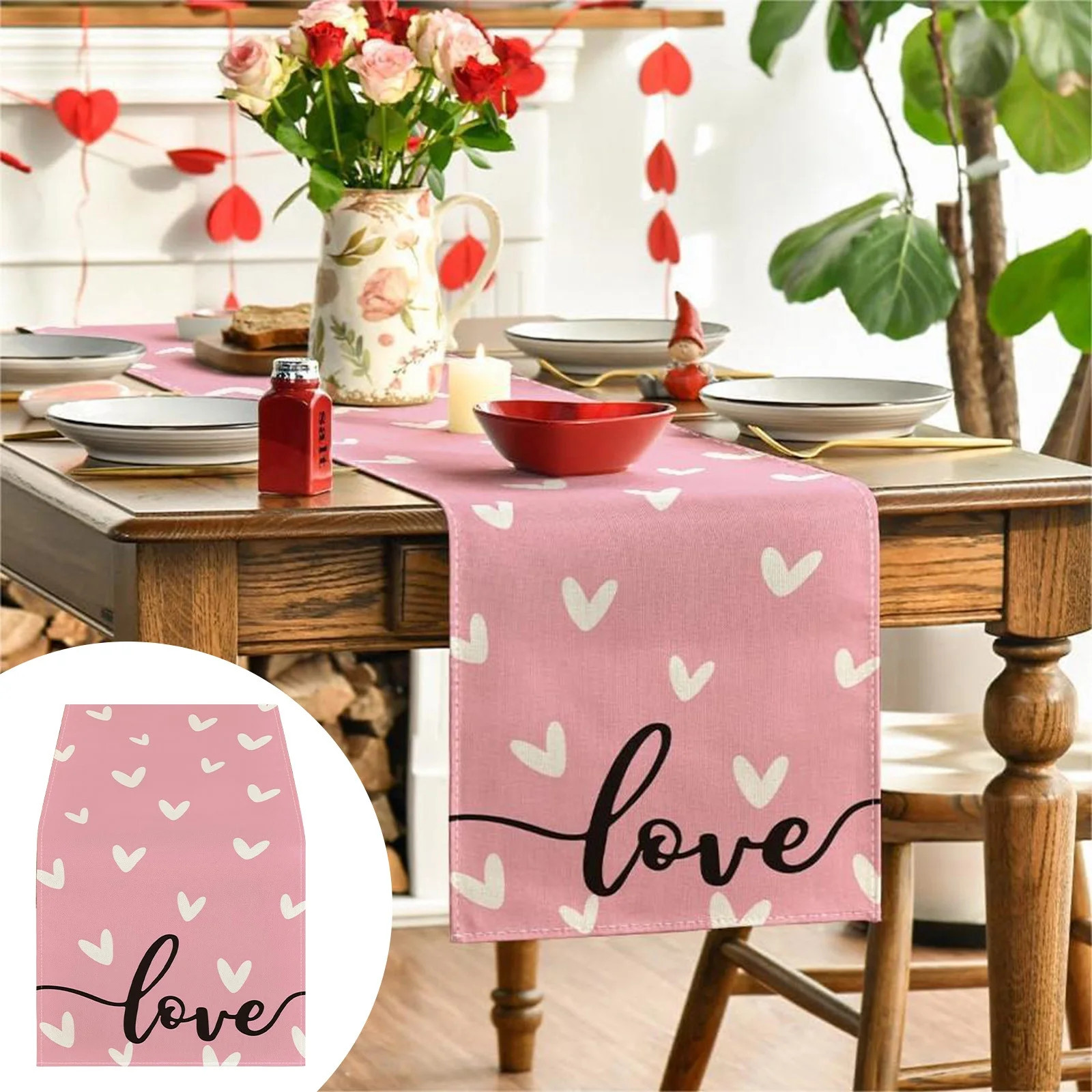 Costeam Valentine’s Day Colorful Table Flag 4 Sizes Available for Restaurant Living Room Tablet... | Walmart (US)