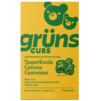 Grüns Kids' Low Sugar Superfoods Greens Gummies - 96ct/12 Servings | Target