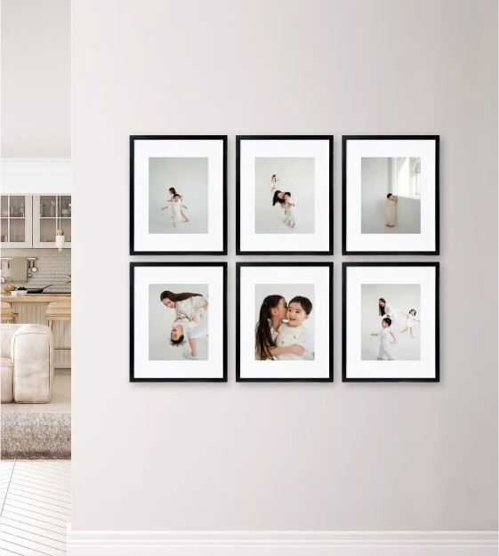 Medium six | Black framed photo gallery wall | Frameology