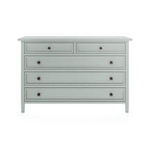 Harbor Blue Grey 5-Drawer Dresser + Reviews | Crate & Barrel | Crate & Barrel