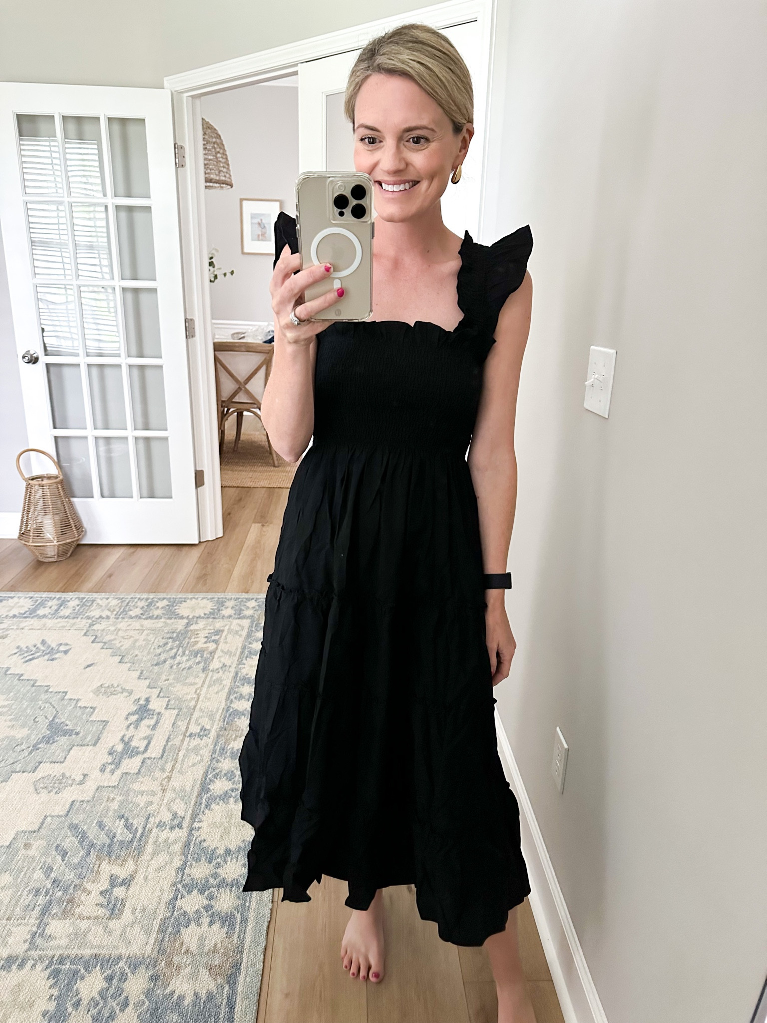 Loving this black dress from amazon! Wearing the size small 

#LTKfindsunder50 #LTKstyletip #LTKSeasonal