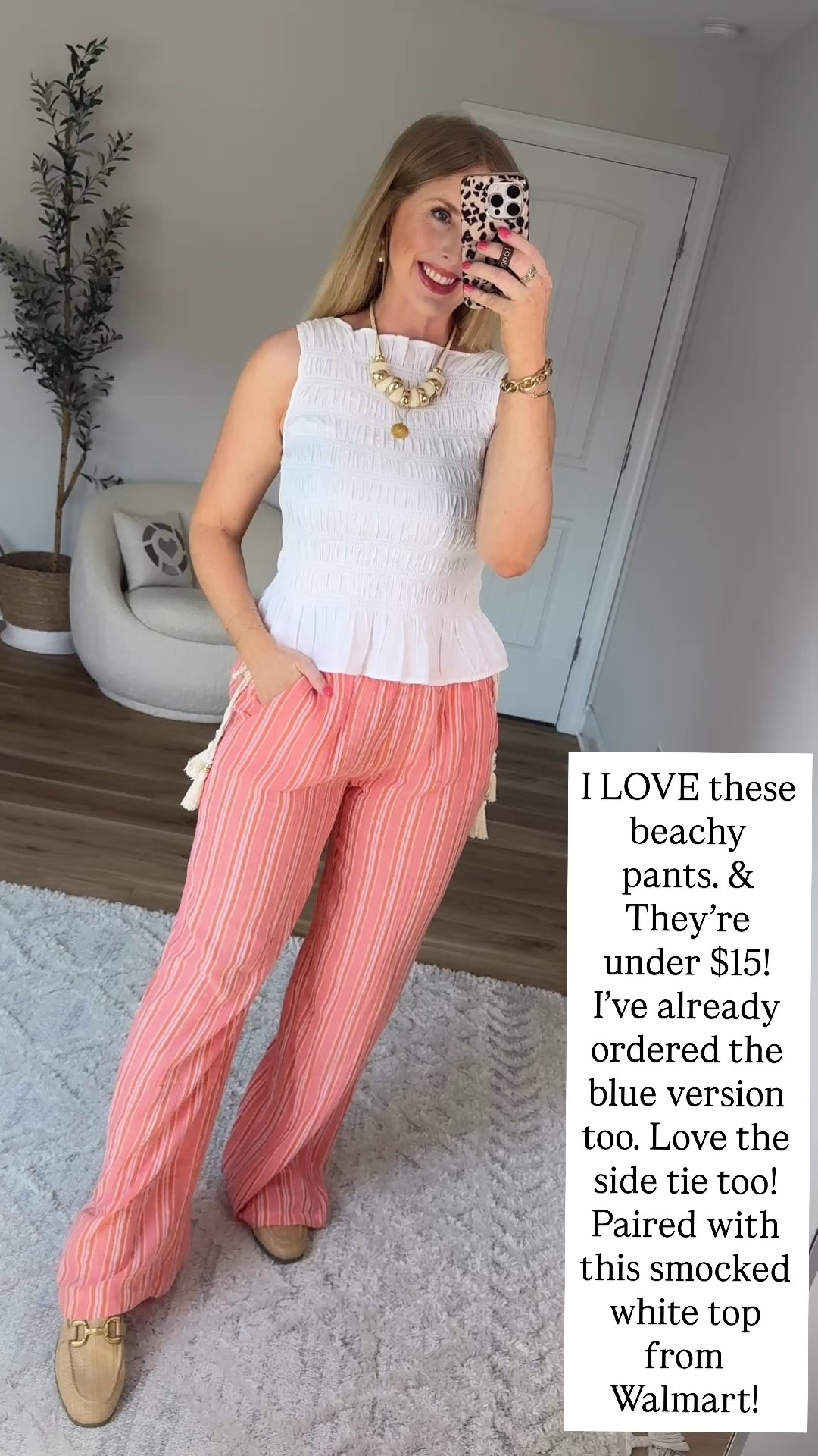 Daily try on, Walmart outfit, Walmart fashion, Walmart try on, beach pants, smocked top

#LTKmomlife #LTKootd