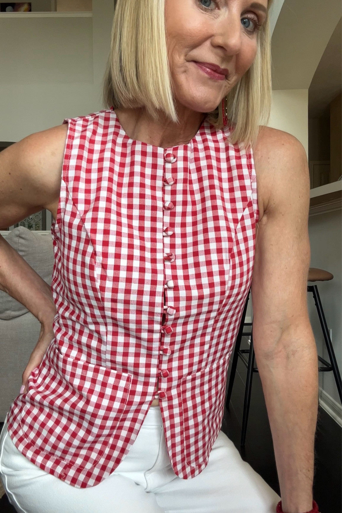 Perfect for the summer holidays! Top is TTS. Shoes are TTS. Memorial Day Weekend.  4th of July outfits. Summer outfits. BBQ outfits. Labor Day weekend. Vacation outfits.  

#LTKTravel #LTKootd #LTKPetite