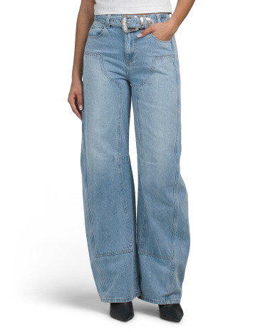 Denim Pants With Belt | TJ Maxx