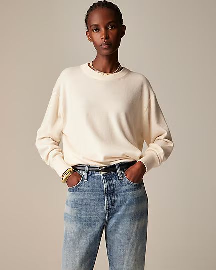 Cashmere relaxed crewneck sweater | J. Crew US