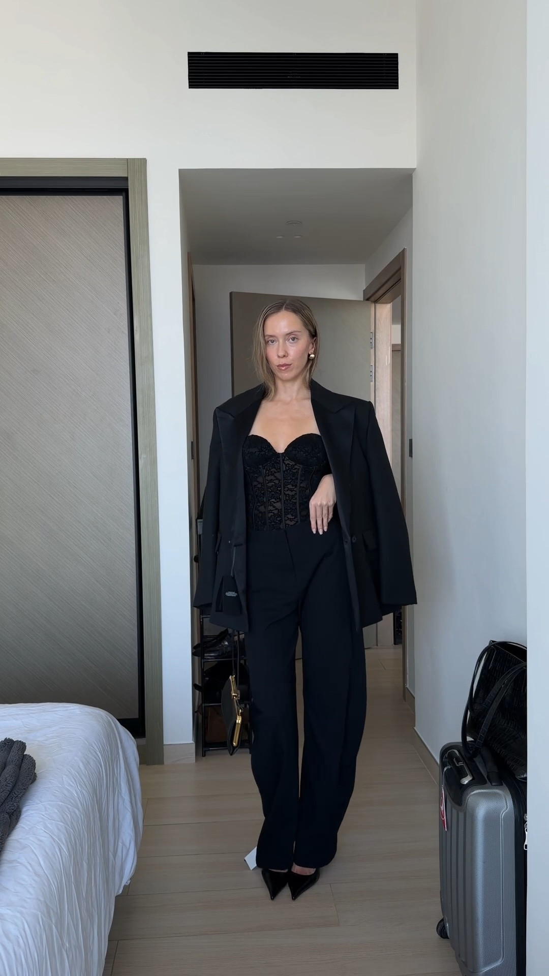 Date night outfit idea 💌 Styling the most beautiful lace corset. I’m wearing the corset in size S and trousers size S 🫶🏼 My blazer is from Mango but unfortunately sold out. I’ve linked some similar alternatives

#LTKpartywear #LTKFashionMonth #LTKdatenight