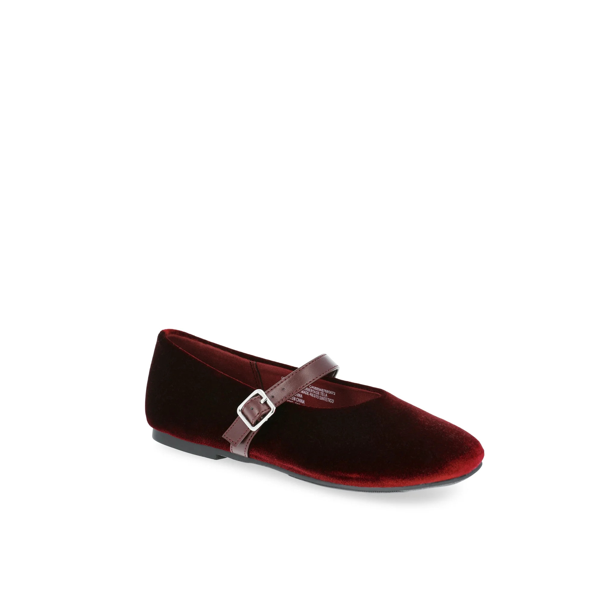 Weekend Academy Girls Velvet Ballet Flats | Walmart (US)