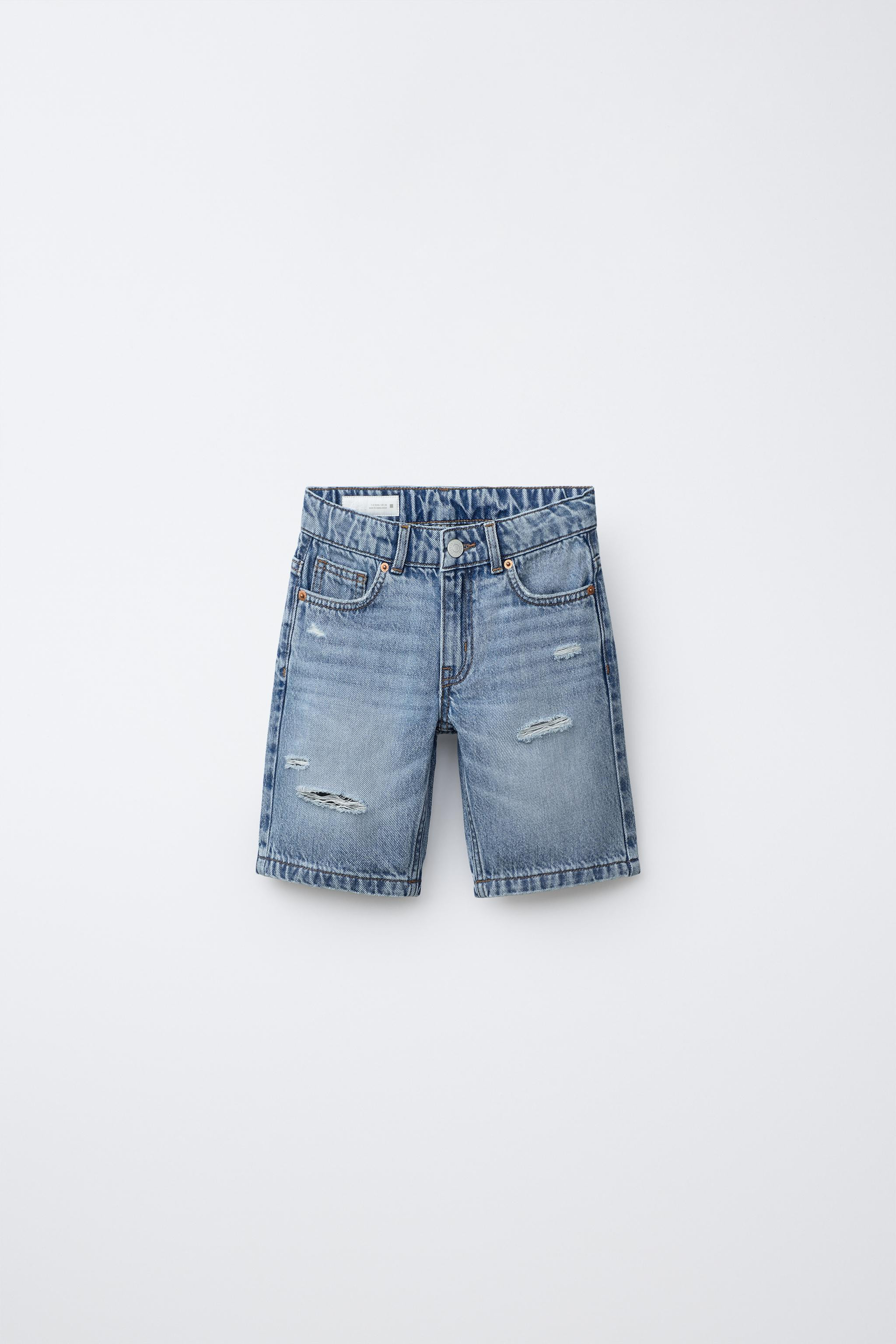 RIPPED DENIM SHORTS | Zara US