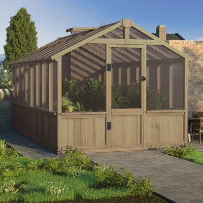 Oversized Wooden Polycarbonate Greenhouse | Wayfair North America