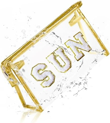 COSHAYSOO Sunscreen Bag Clear Makeup Toiletry Pouch Beach Vacation Essentials for Women Teen Girl... | Amazon (US)