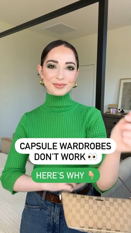 A capsule wardrobe doesn’t work 👀 here’s why 👇🏼 (wearing S top)

A capsule wardrobe is too rigid and doesn’t offer enough freedom in my life 😬 maybe you can relate?

For example, you’ll never see this green top in ANY capsule wardrobe 😂

If you go to a wedding or party, you’ll most likely need something to wear OUTSIDE of your capsule wardrobe…kind of defeats the purpose doesn’t it? 🤔

If you want to create a cohesive wardrobe, start with your FOUNDATIONAL pieces (basics) then add your twist on it… 

This way you create a DEFINED wardrobe that’s customized to your needs and works with all styles (not just the neutrals you find in most capsule wardrobes…) 

Comment “me!” if you want to start creating a  customized wardrobe to fit your needs! 💚

If you love a capsule wardrobe and think I’m wrong…comment below! I’d love to hear your perspective! ✨

Follow for more fashion & styling tips! ✅
.
.
.
.
.
#capsulecloset #capsulewardrobe #fashionvideos #capsulestyle #outfitvideo #chicoutfit #denimskirt #falltrends #fall2023 #2023trends #minimalistwardrobe #wardrobetips #personalstylist #stylingreel #stylingtips #revolveme #trendingoutfits

#LTKfindsunder100 #LTKstyletip #LTKSeasonal