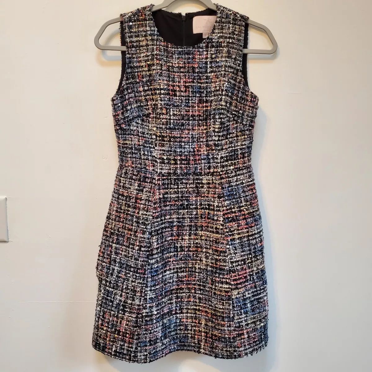 Gal Meets Glam Katherine Mini Designer Tweed Dress Size 2 Lined Sequins Pockets  | eBay | eBay US