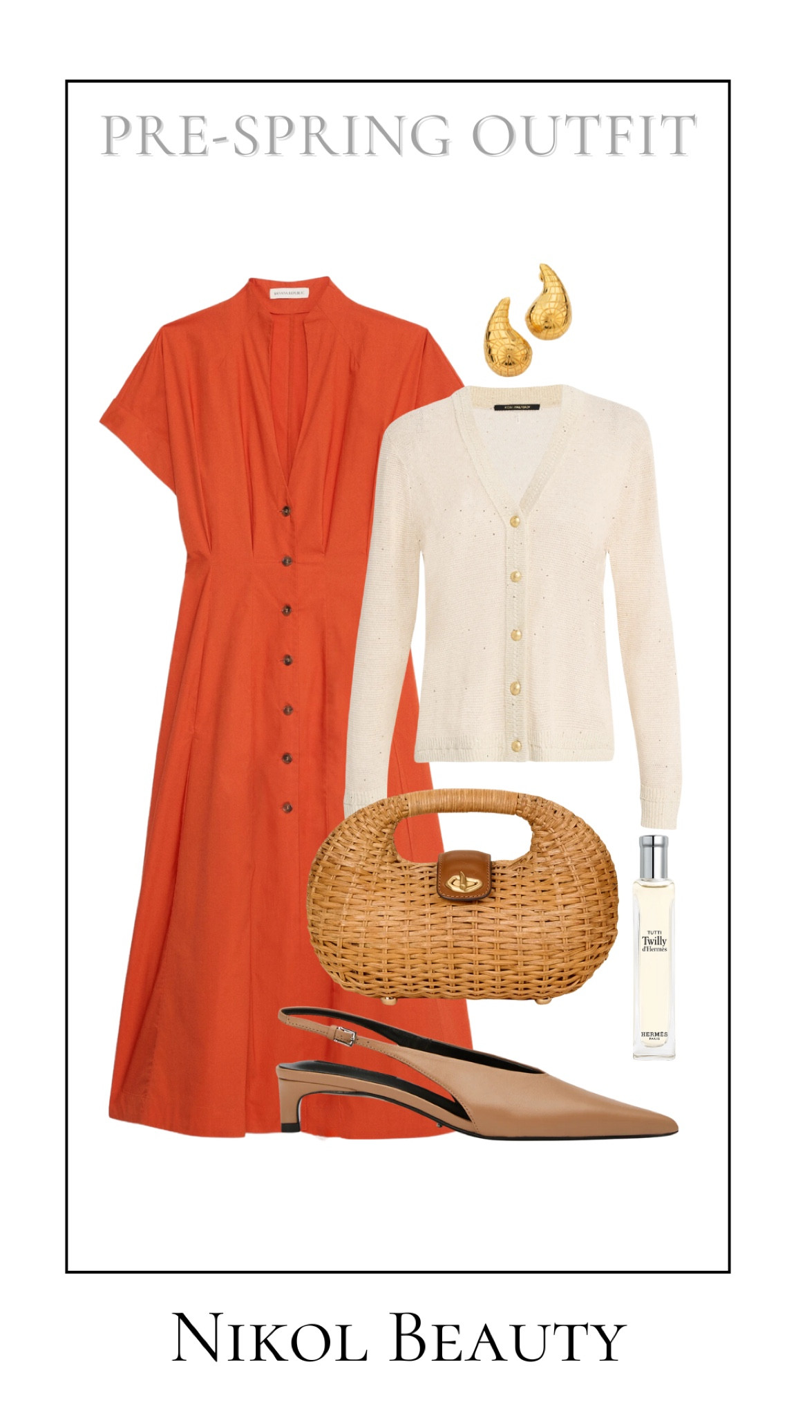 Fresh pre-spring vibes with a pop of color! Layering this orange button-down with a soft ivory cardigan for the perfect chic & effortless transition into spring. Who else loves a bold yet classic combo?  #SpringStyle
#PreSpringOutfit #SpringLayers #EffortlessStyle #ChicAndTimeless #WardrobeEssentials #TransitionalFashion #ColorPop #NeutralWithATwist #SpringReady #FashionInspo



#LTKItBag #LTKStyleTip #LTKShoeCrush