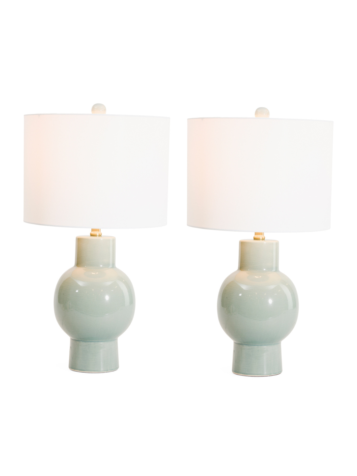 2pk 22in Crackle Ceramic Table Lamp Set | TJ Maxx