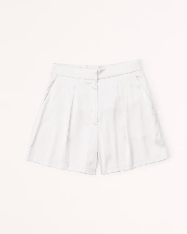 High Rise Satin Short | Abercrombie & Fitch (US)