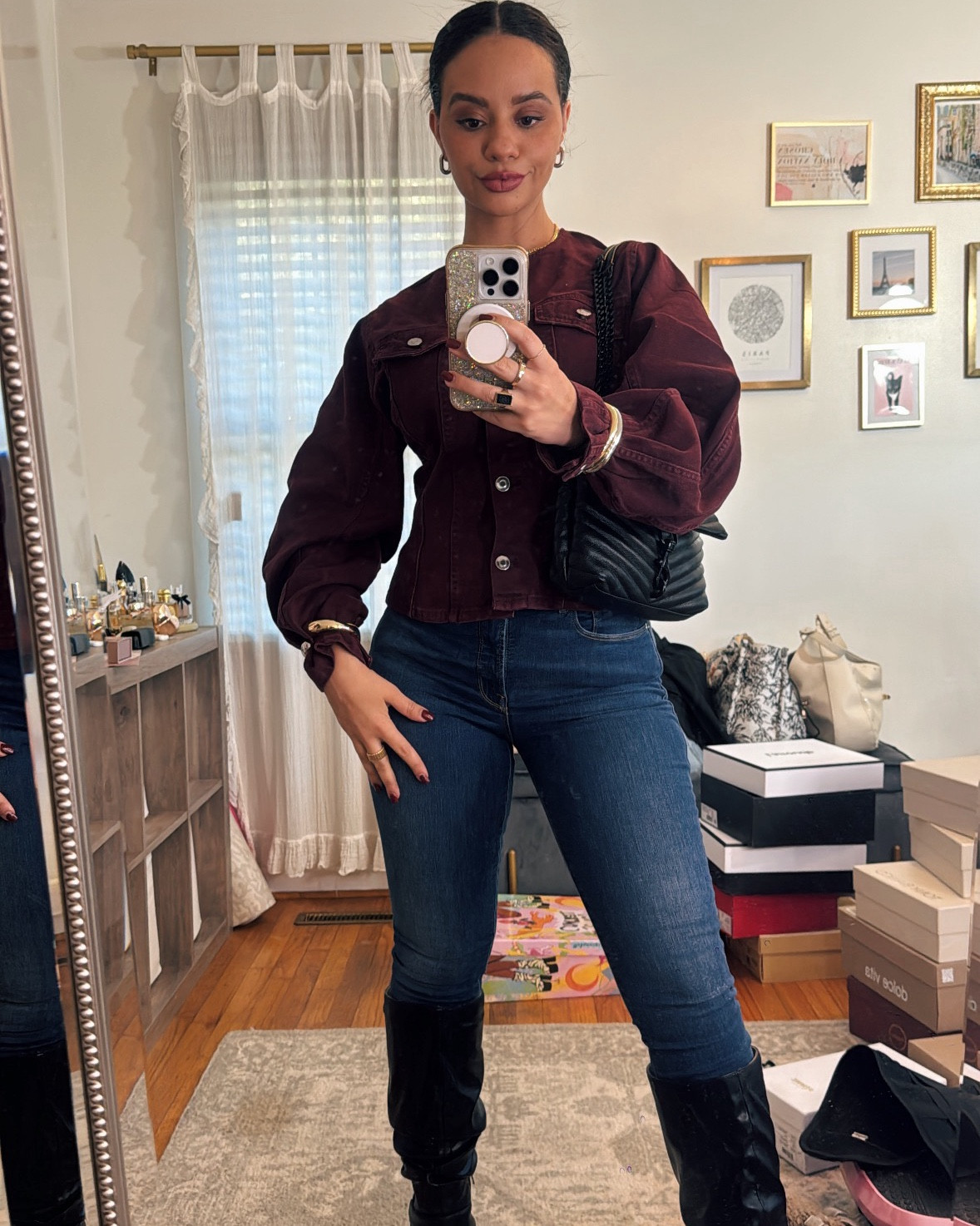 Perfect outfit for a girls night out. The boots are SO comfortable, so affordable, and you will definitely get compliments!! 

Wearing size small top from H&M, 16 jeans, and TTS heel 

#LTKootd #LTKgrwm #LTKSeasonal