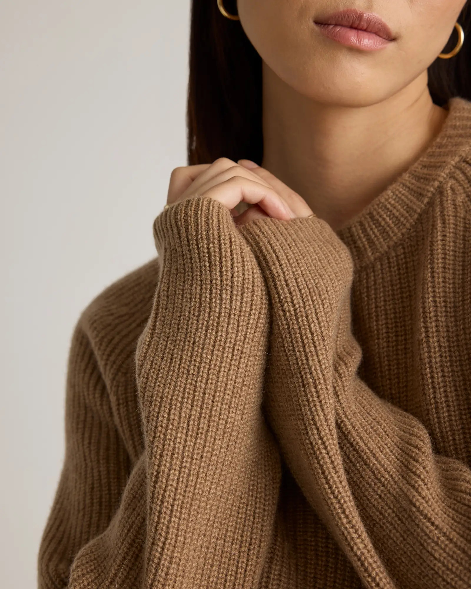 Mongolian Cashmere Fisherman Crewneck Sweater | Quince