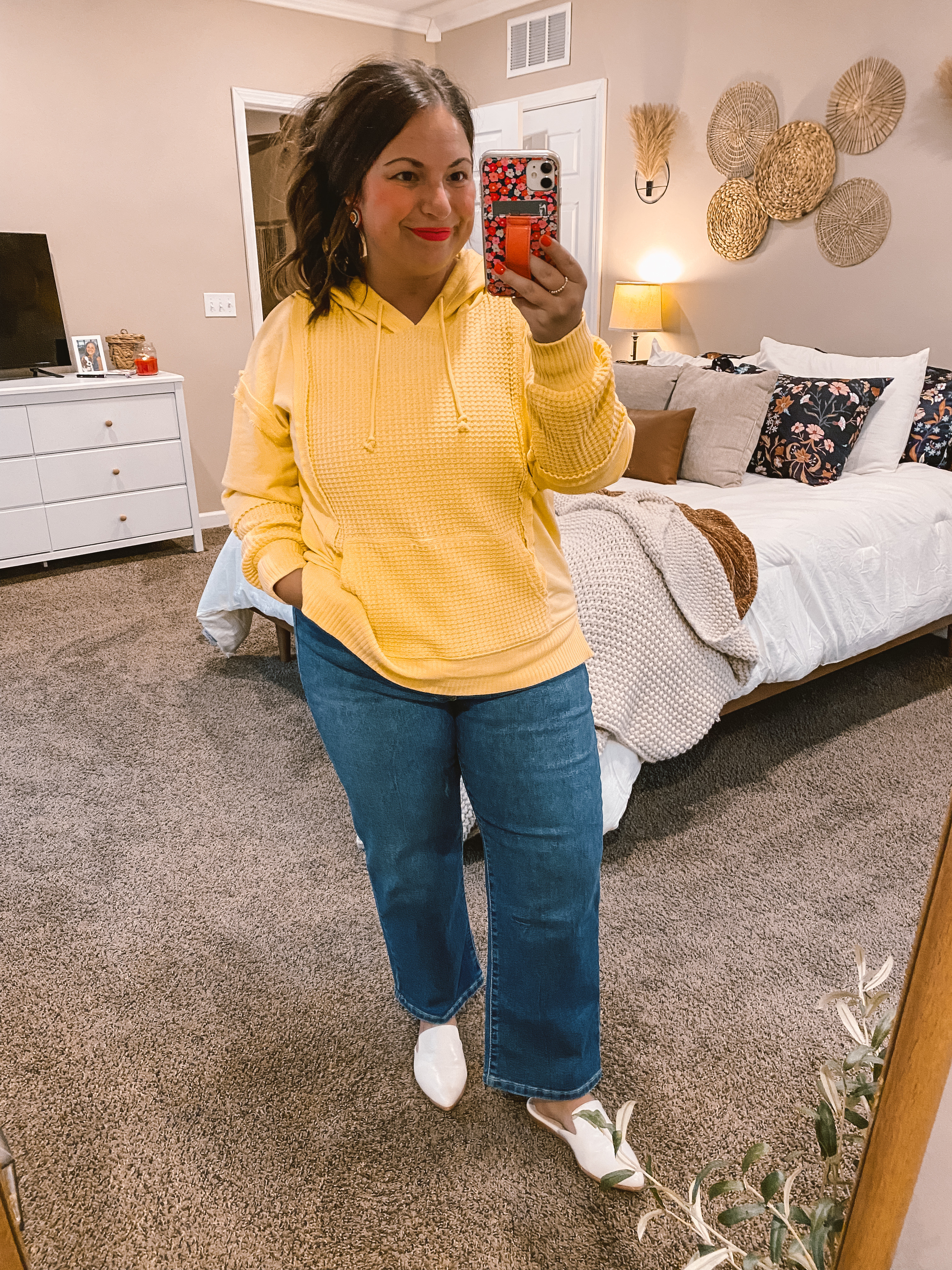 Keepin' it casual and cute with this Walmart outfit! Loving the casual vibes and budget-friendly finds.

mules: fit true to size // wearing a 5
jeans: fit true to size // wearing a 14 (SUPER stretchy & comfy!!!)
waffle hoodie: fits small // wearing a large (fits like a medium) 

 #LTKMidsize #LTKFindsUnder50 #LTKStyleTip