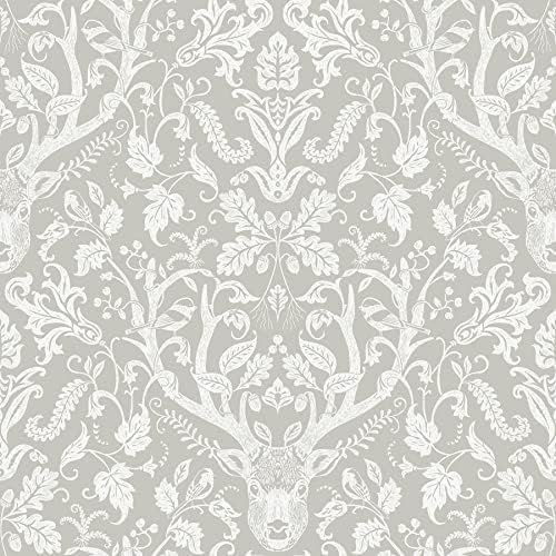 Taupe Escape to The Forest Peel & Stick Wallpaper | Amazon (US)