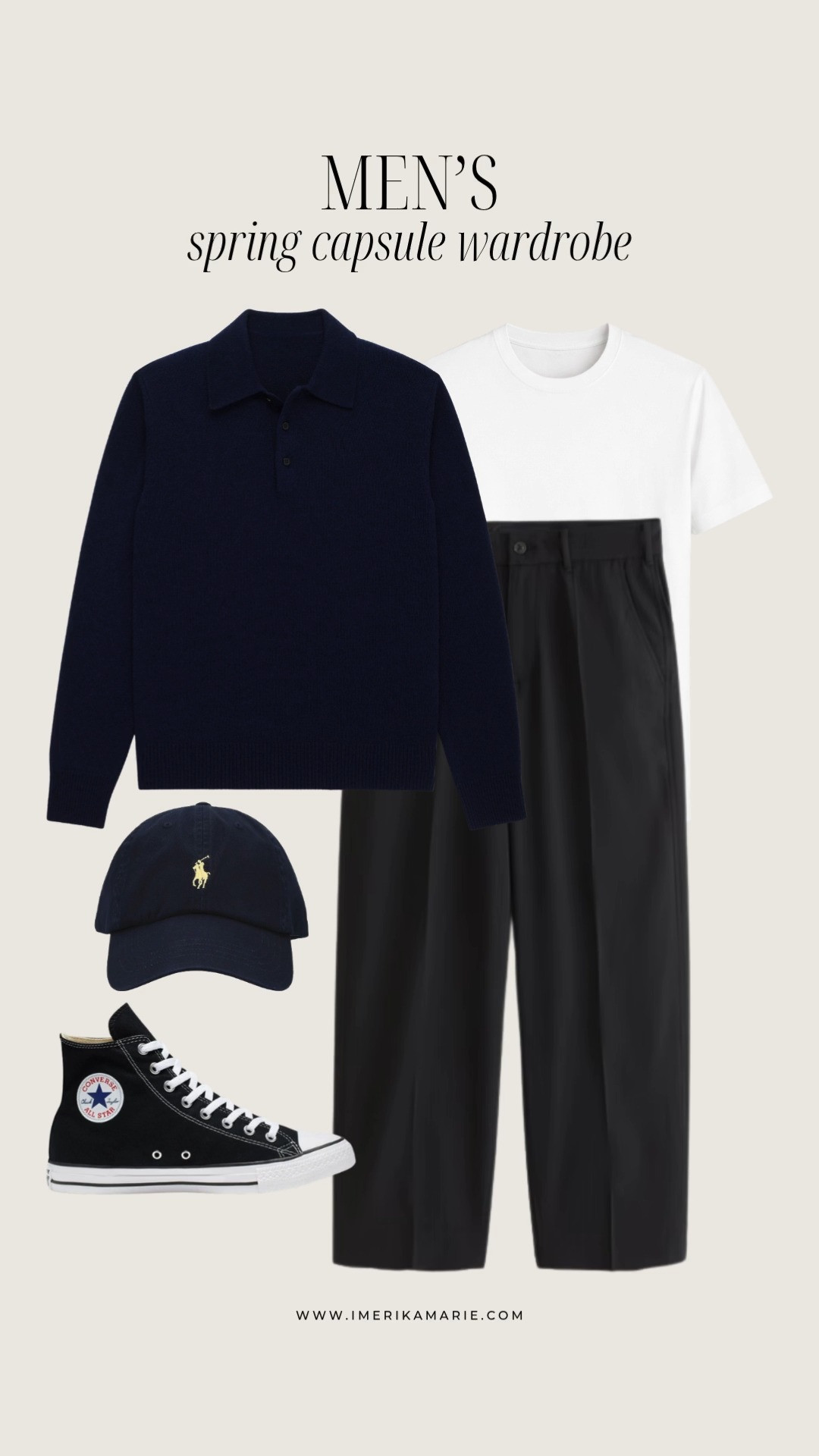 Men's Spring Outfit

men's polo sweater, white t-shirt, trousers, polo hat, and black high top converse 

 

#LTKootd #LTKSeasonal #LTKMens
