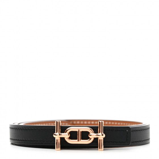 HERMES Epsom Swift 13mm Ancre Belt 65 Gold Black | Fashionphile