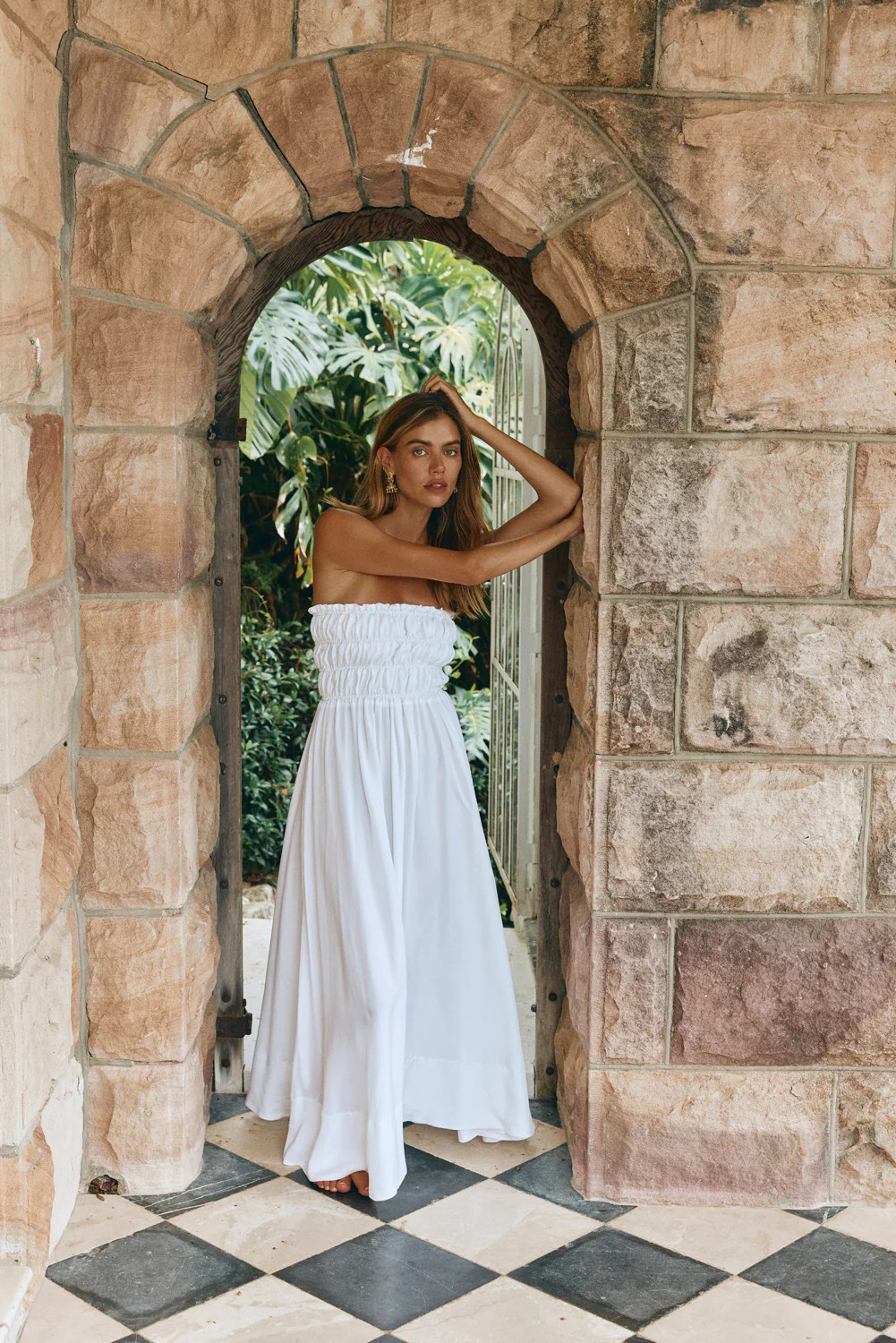 Eliana Maxi Dress White | VRG Grl