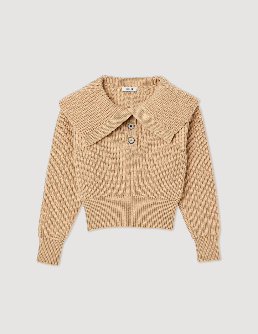 Cropped knit sweater | Sandro-Paris US