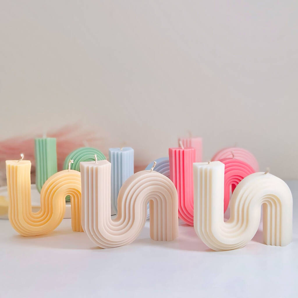 Decorative Wavy Double Wick Soy Candle Gifts | Not On The High Street