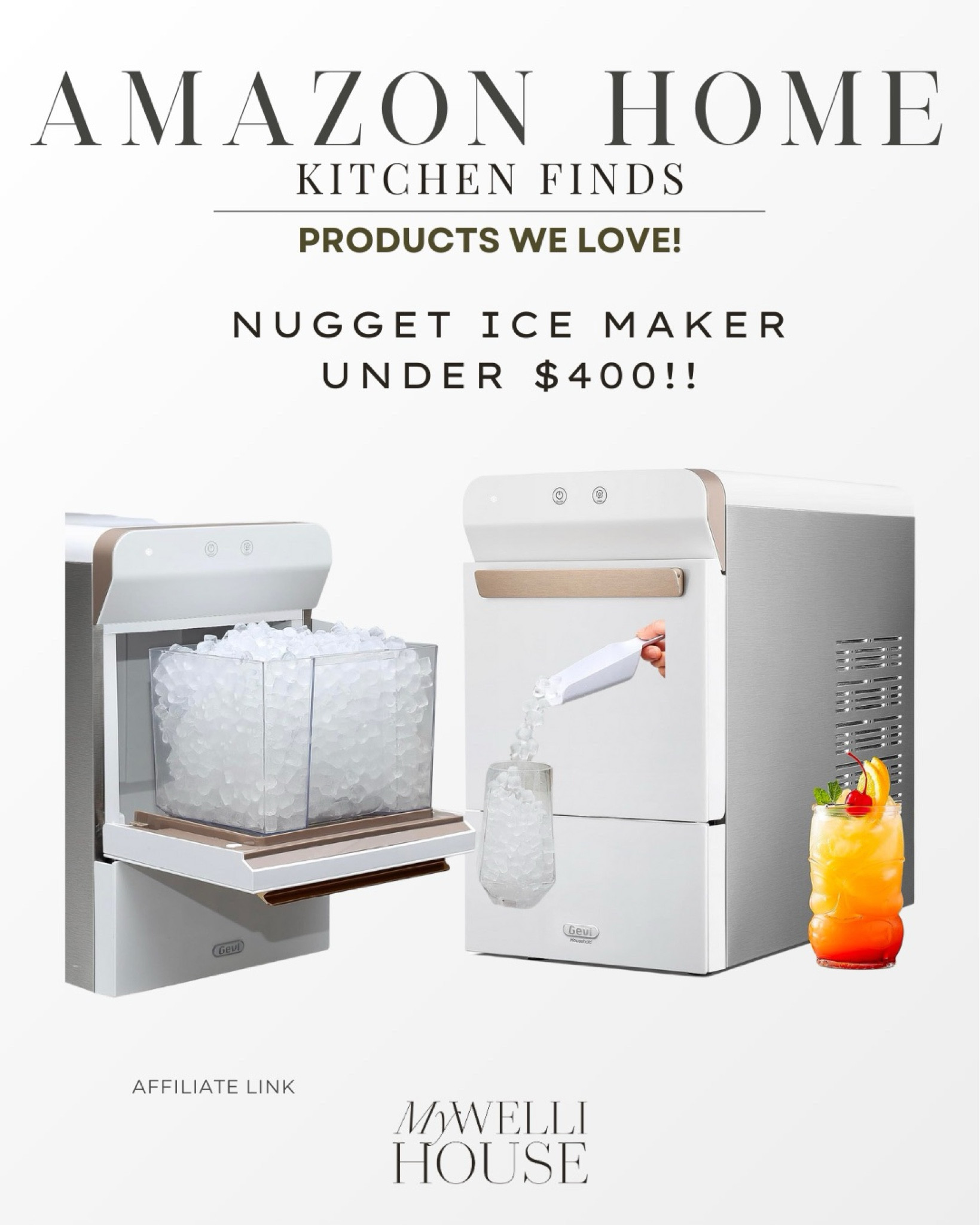 Gevi Household Countertop Nugget Ice Maker V2.0, Gevi Household