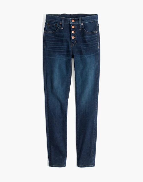 9" Mid-Rise Skinny Jeans in Hayes Wash: Button-Front Edition | Madewell