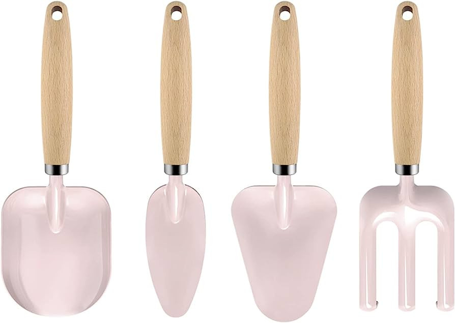 RTFMUCA 4PCS Kids Gardening Tools Set, Wooden Handle Gardening Kit, Leaf Rake Garden Gifts for Ki... | Amazon (US)