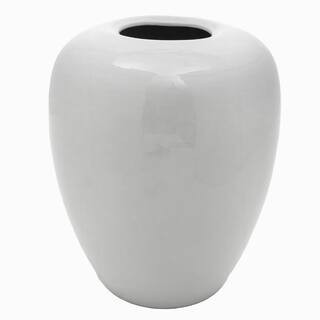 11 in. White Porcelain Vase Jar | The Home Depot