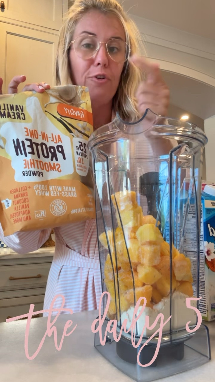 Daily 5…#2…Protein Powder! Our favorite protein powder that we use in everything. We make shakes, muffins, protein balls and more!

#LTKdayinmylife #LTKmorningroutine #LTKstorytime