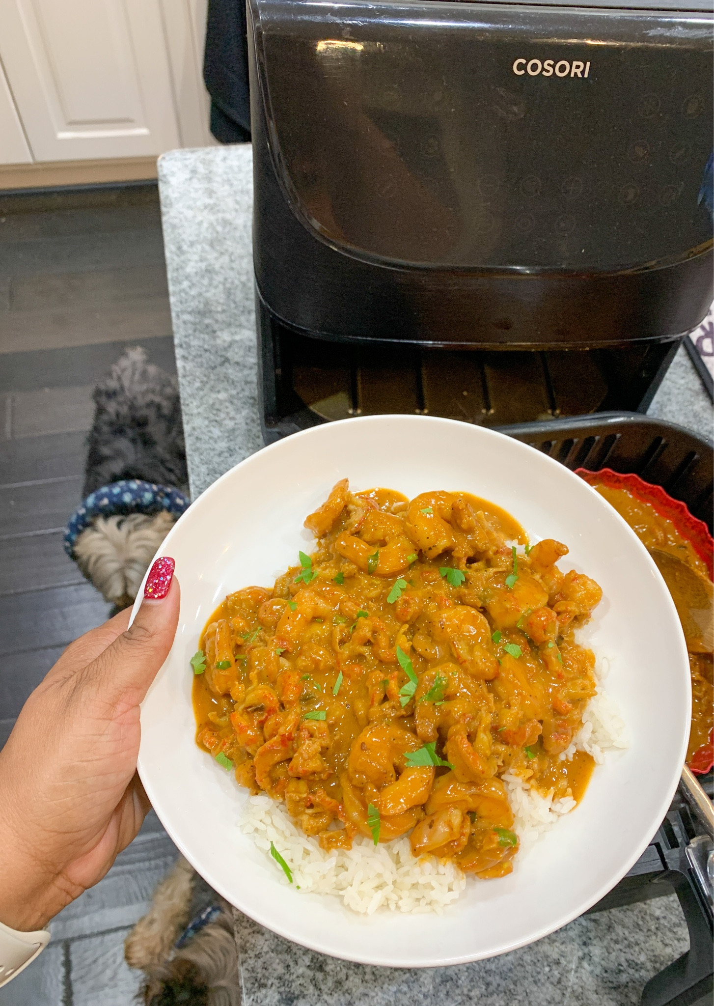 A little air fryer cooking today! Yep that’s what I said. This delicious Seafood Étouffée was prepared in the air fryer. My Cosori Air Fryer has been going strong for a while and has become one of my most used kitchen items. #AirFryer #AirFryerRecipes #Foodie #Homecook #SimpleRecipes #SeafoodEtouffee #kitchenware 

#LTKhome