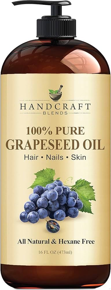 Handcraft Grapeseed Oil - 100% Pure and Natural - Premium Therapeutic Grade Carrier Oil for Aroma... | Amazon (US)