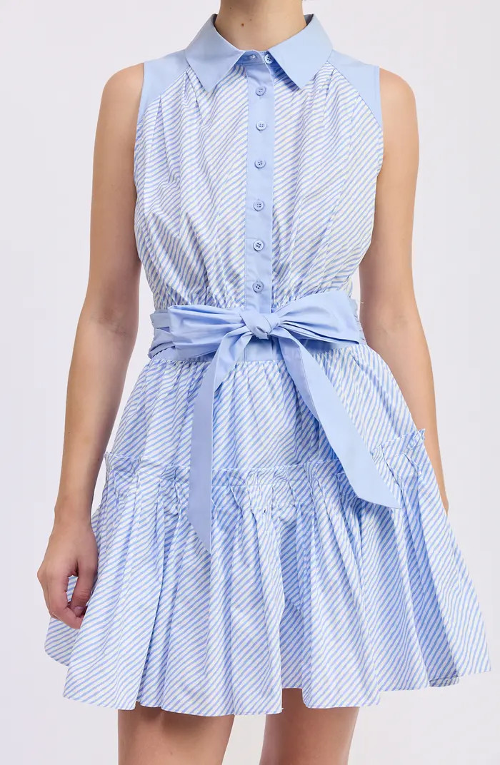 Christabel Stripe Cotton Fit & Flare Shirtdress | Nordstrom