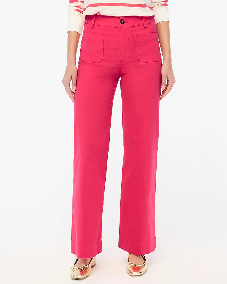 Lizzie high-rise patch-pocket wide-leg pant | J.Crew Factory