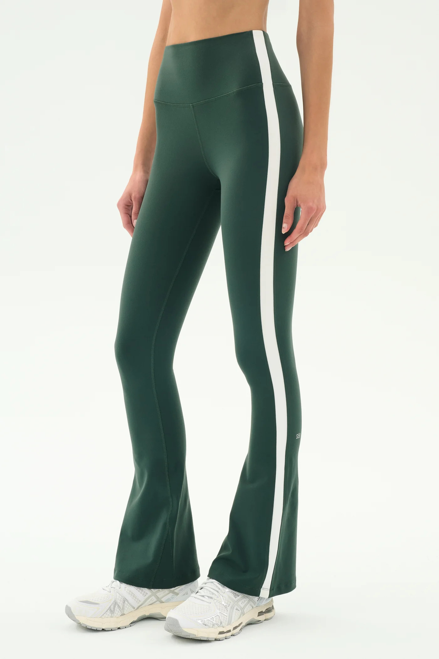 Raquel High Waist Flared Legging - Dark Cherry/Creme | Splits59.com
