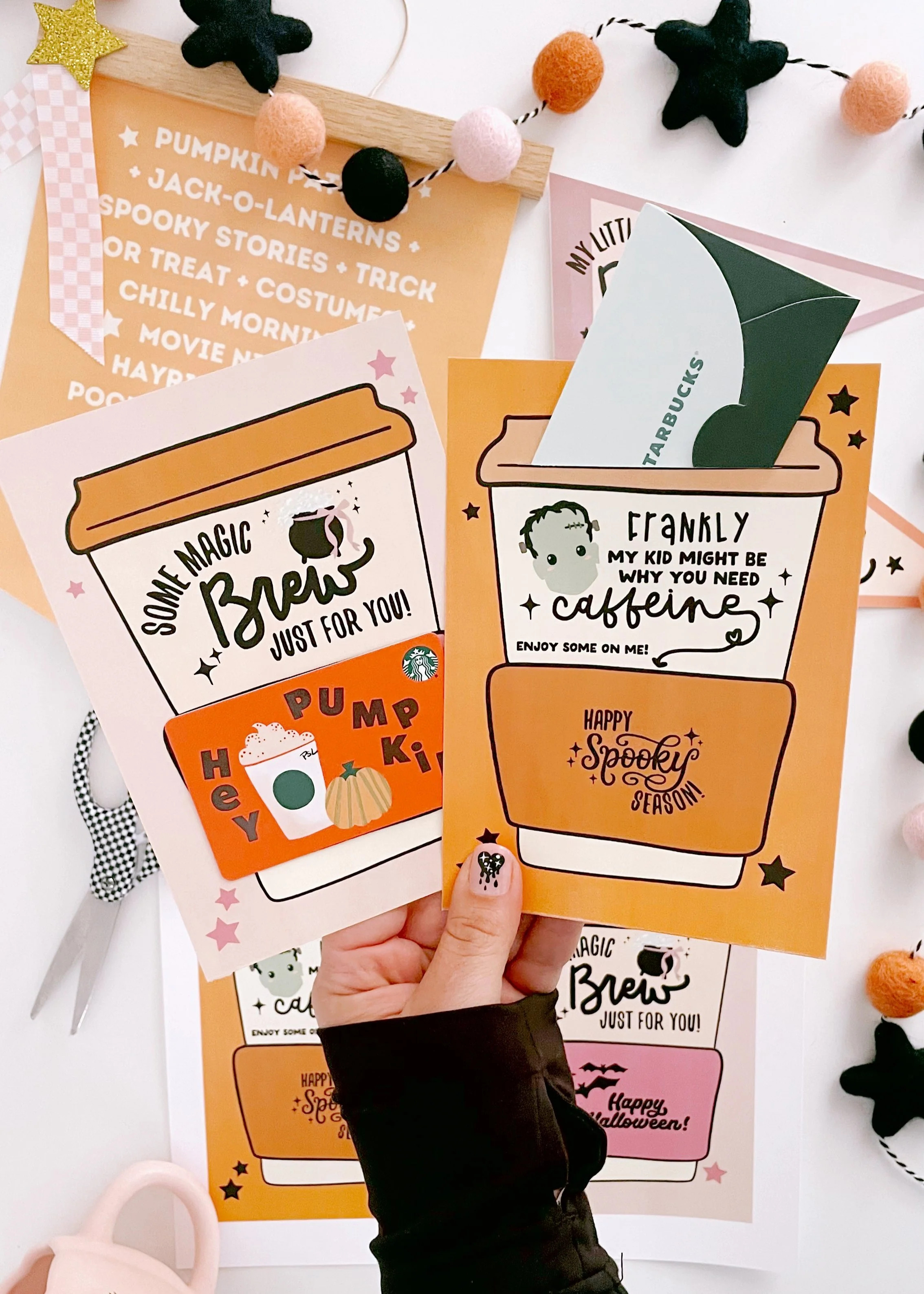 Halloween Gift Card holders | Printable Gift | The Letter Vee