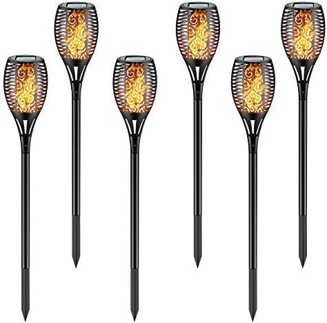 zkee Solar Torch Light with Flickering Flame,Fire Effect Lantern,Dancing Flame,Solar Garden Light... | Amazon (US)