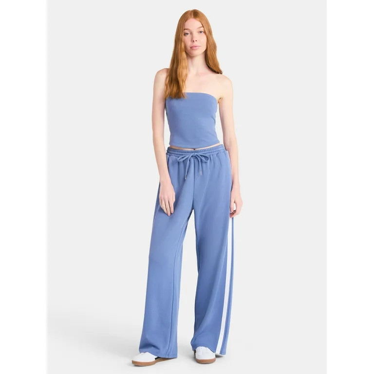 No Boundaries Conjunto de Pantalones y Top de Tubo de Felpa Francesa 2 Piezas, Mujer | Walmart (US)