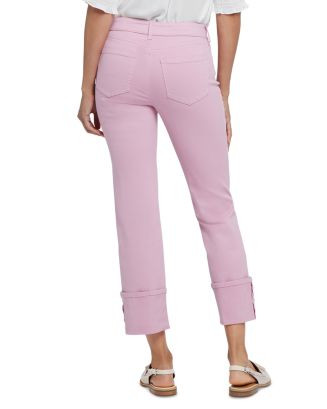 NYDJ Marilyn Cuffed Straight Leg Jeans in Pink Nectar  | Bloomingdale's Women | Bloomingdale's (US)