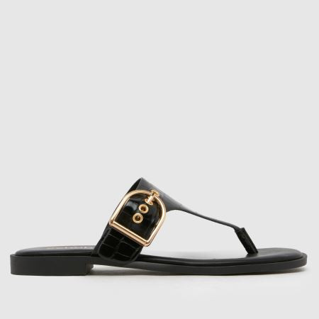 Womens Black schuh Teena Toe Post Sandals | schuh | Schuh