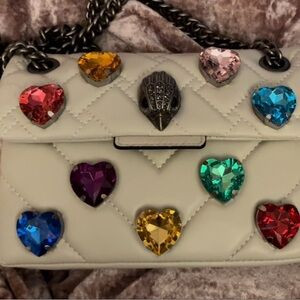 Kurt Geiger Bone Leather Heart Gems Crossbody | Poshmark