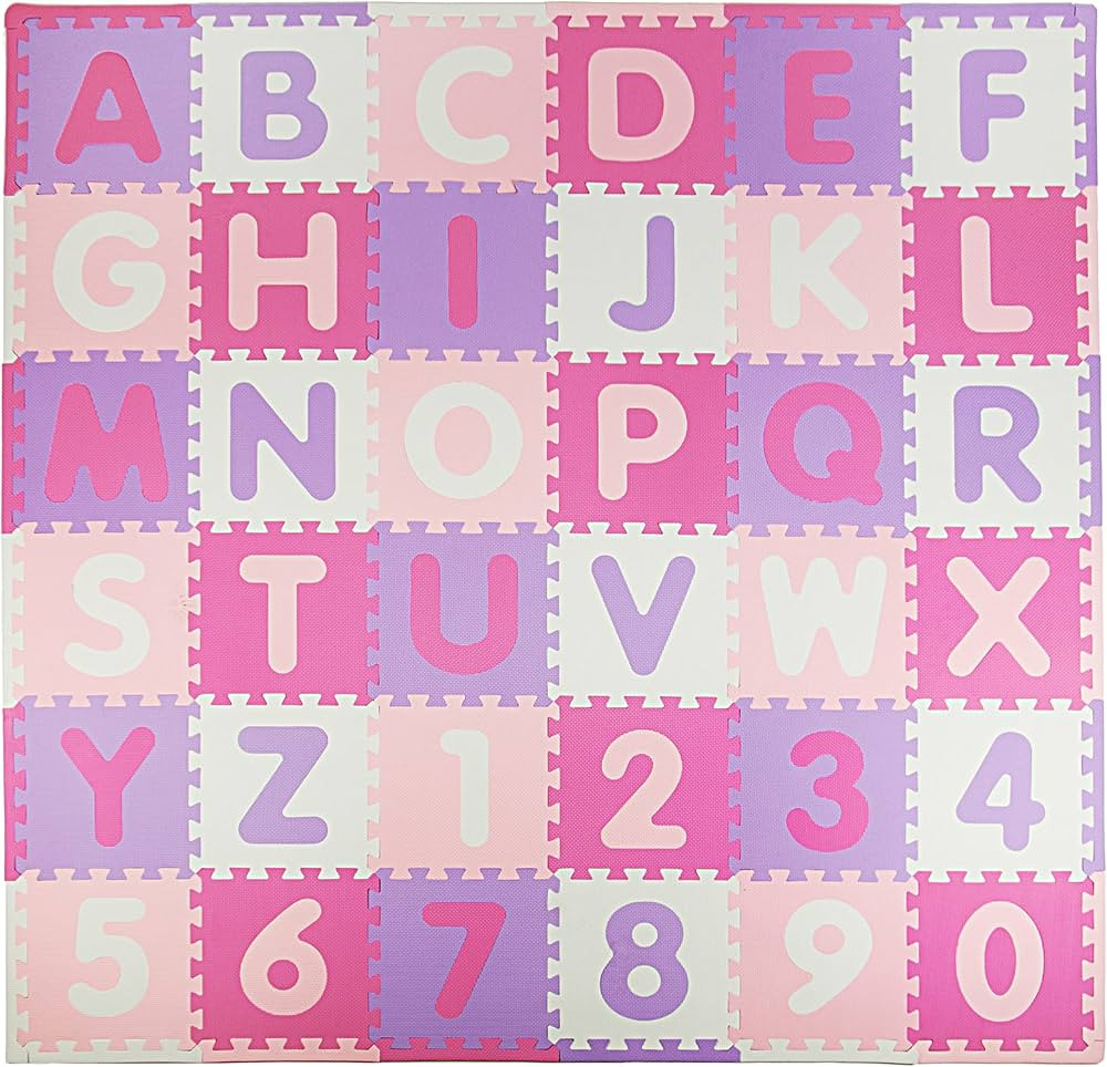 Tadpoles Foam Playmats for Kids, 36 Interlocking Tiles Teach the ABCs and Numbers 0-9, For Ages 3... | Amazon (US)