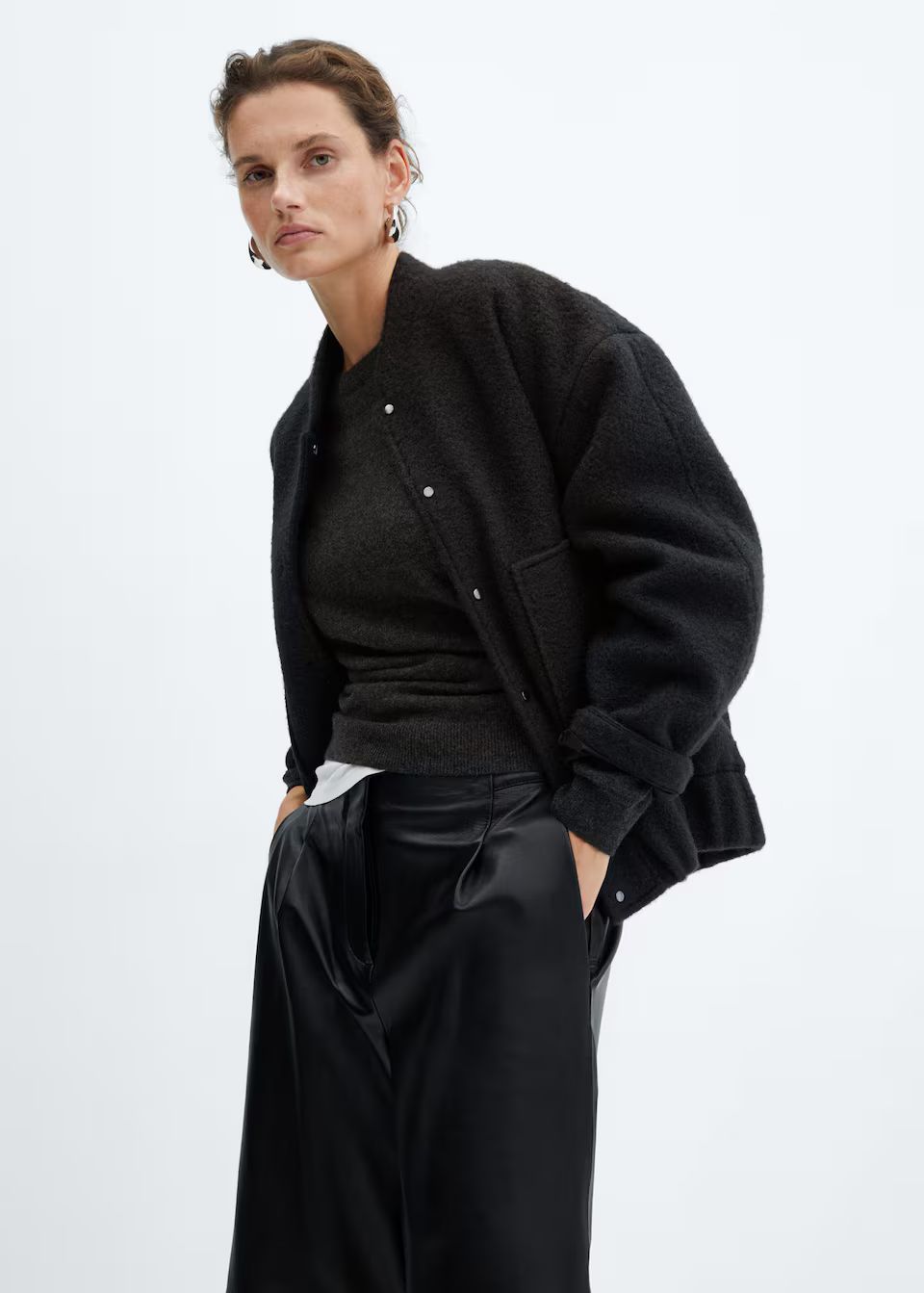 Appliqués faux-fur coat -  Women | Mango USA | MANGO (US)