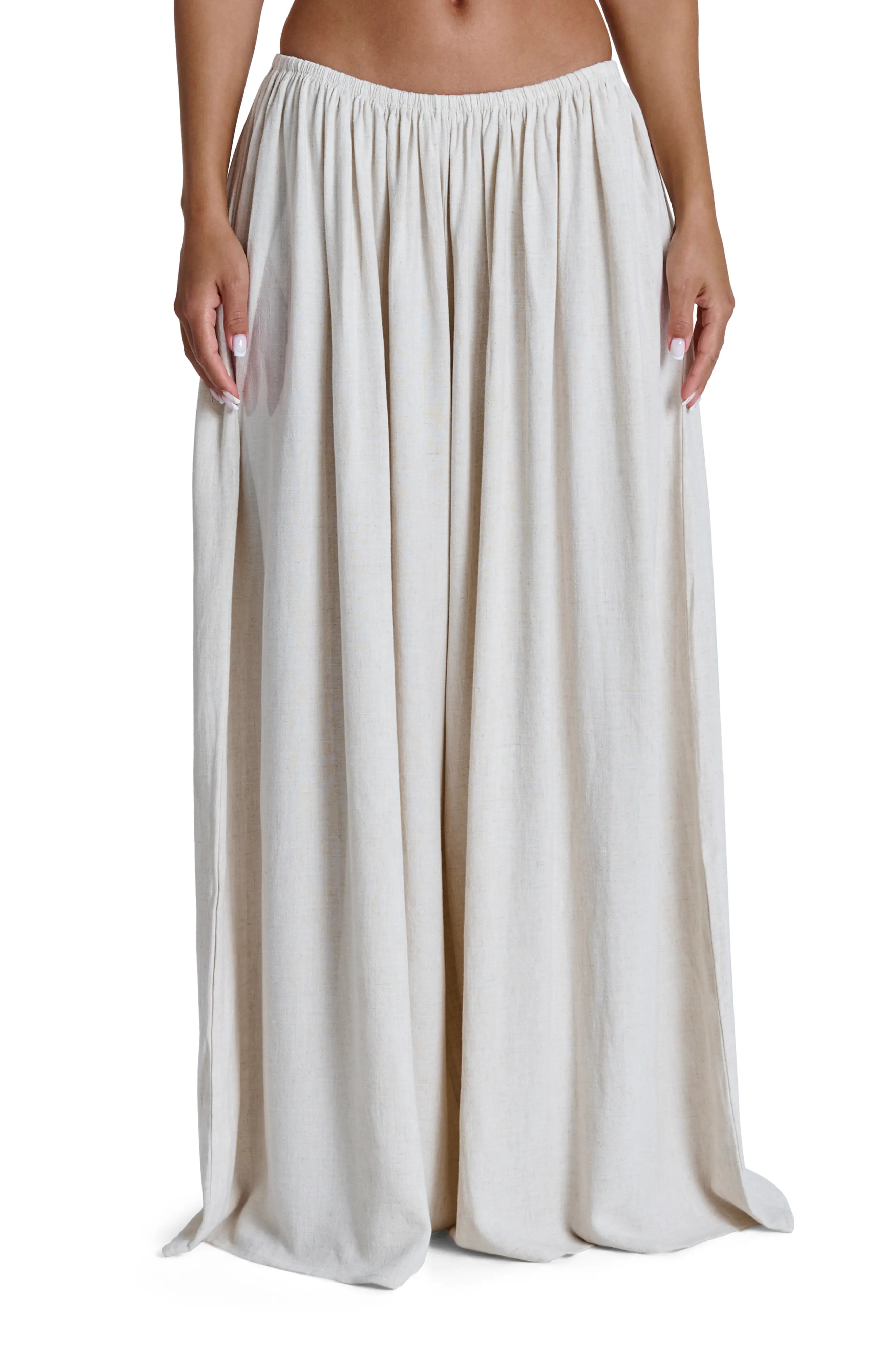 Cotton & Linen WIde Leg Pants (Women) | Nordstrom | Nordstrom