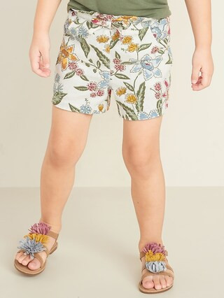 Linen-Blend Paperbag-Waist Pull-On Shorts for Toddler Girls | Old Navy (US)
