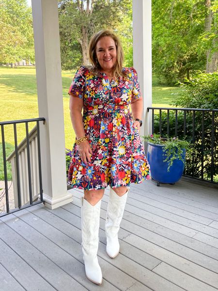 Ready for a night out in Nashville! Cute dress size XL. Lightweight. Code NANETTE15 for 15% off one order. 

Boots are leather and not stiff. Pretty comfy! I sized up 1/2 sizes. 

Nashville outfit, country concert 

#LTKFind #LTKtravel #LTKcurves