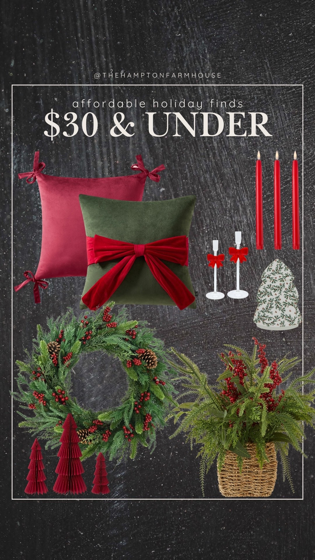 Holiday Reds $30 & Under 

Holiday decor, Christmas decor, pine, wreathh

#LTKHoliday #LTKHome #LTKFindsUnder50